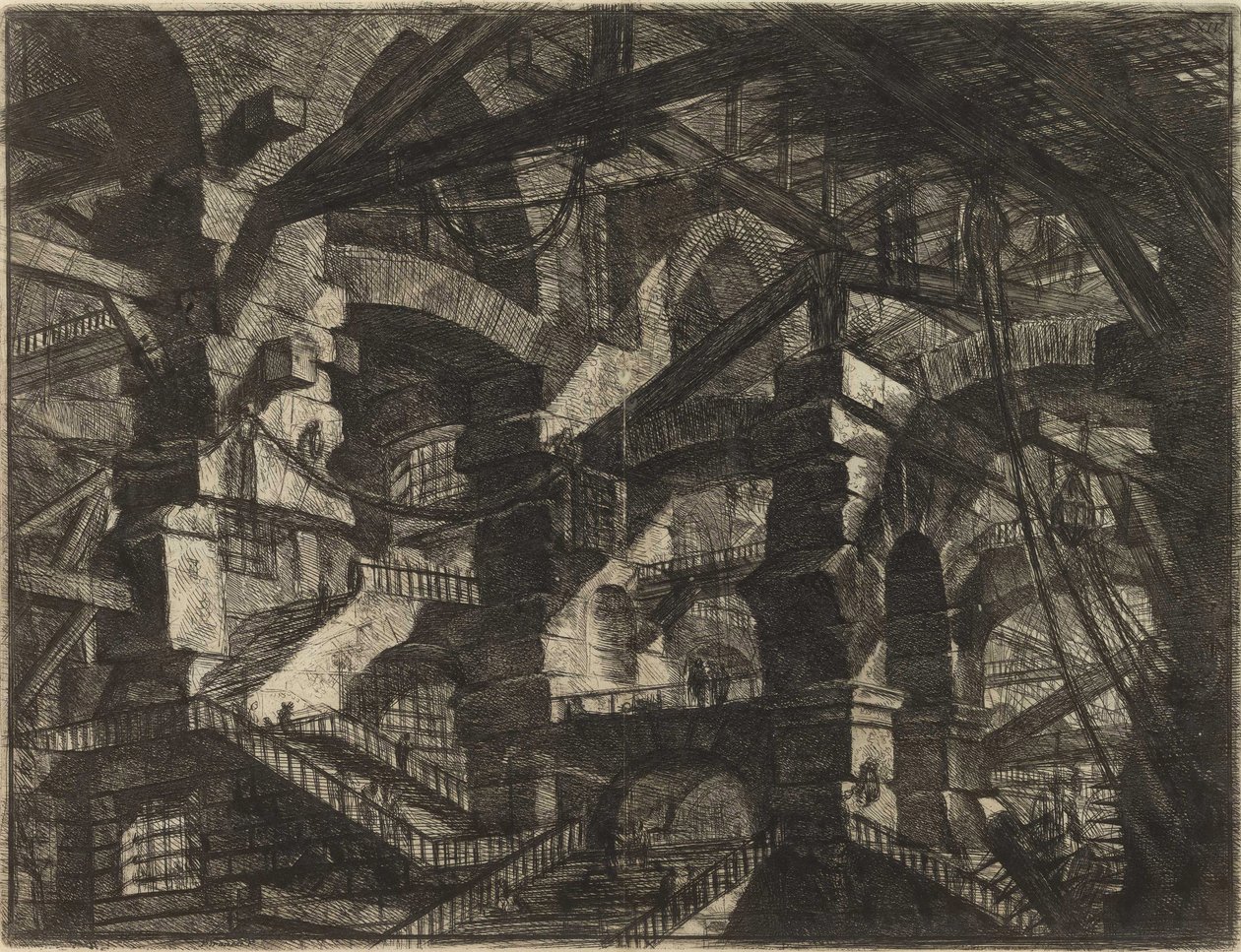 Från serien The Imaginary Prisons (The Prisons of Invention) av Piranesi, Giovanni Battista (1720-1778). Kopparstick, ca 1761, Privat samling av Giovanni Battista Piranesi
