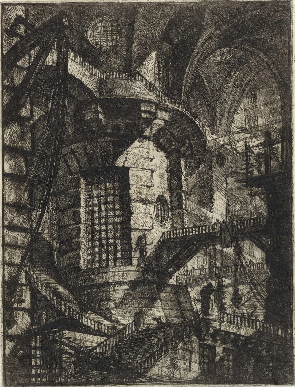 Från serien The Imaginary Prisons (The Prisons of Invention) av Piranesi, Giovanni Battista (1720-1778). Kopparstick, ca 1761, Privat samling av Giovanni Battista Piranesi