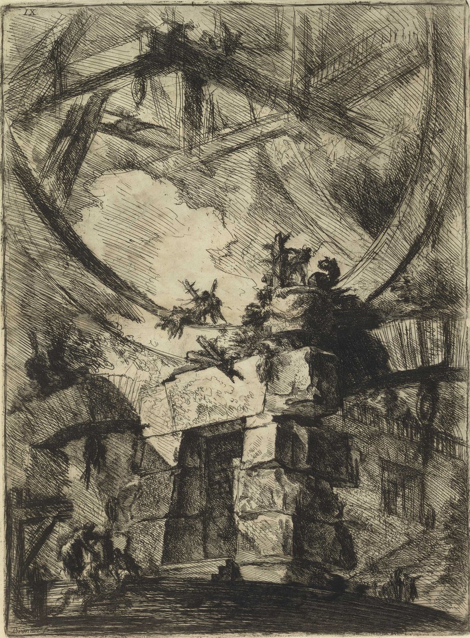 Från serien The Imaginary Prisons (The Prisons of Invention) av Piranesi, Giovanni Battista (1720-1778). Kopparstick, ca 1761, privat samling av Giovanni Battista Piranesi