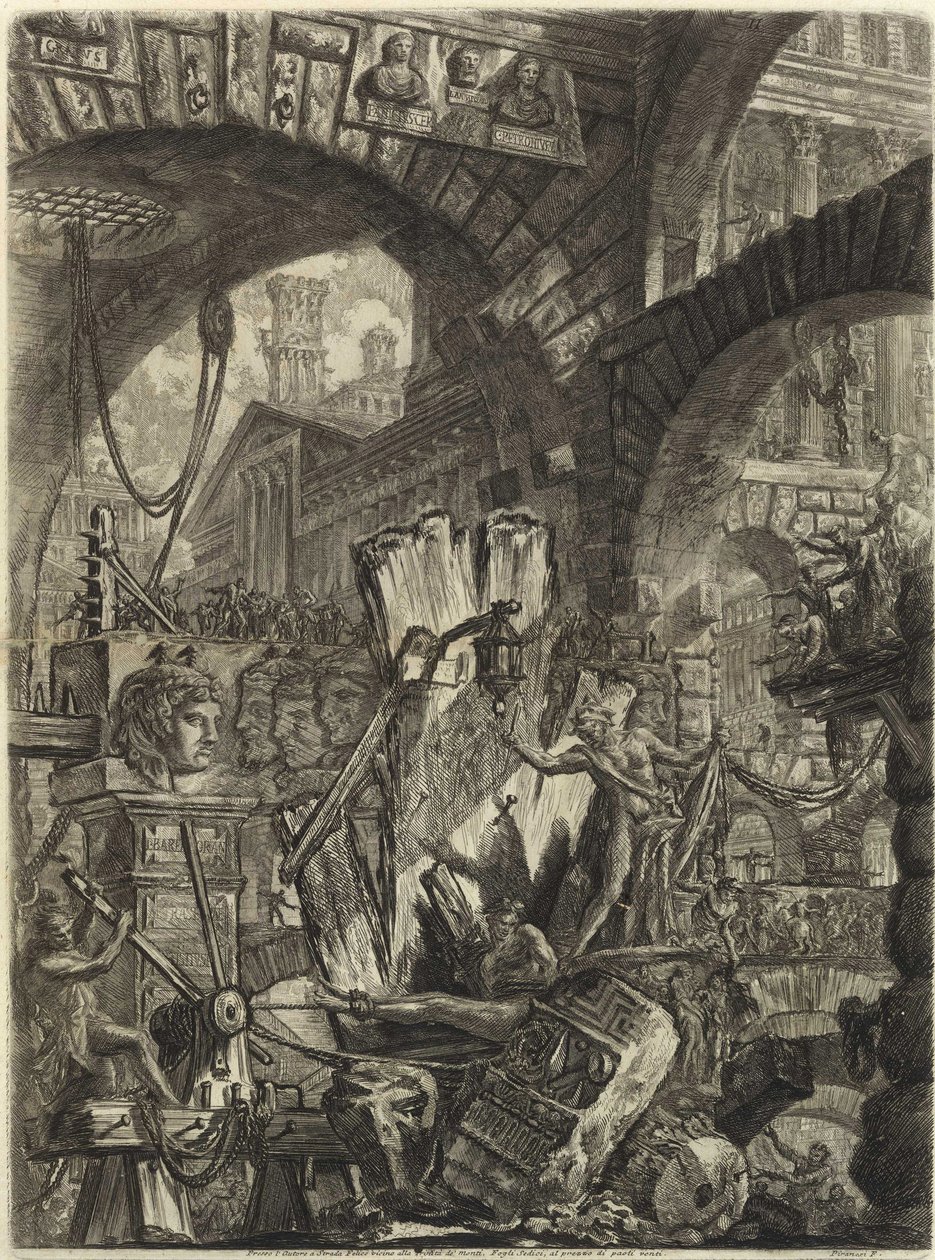 Från serien The Imaginary Prisons (The Prisons of Invention) av Piranesi, Giovanni Battista (1720-1778). Kopparstick, ca 1761, Privat samling av Giovanni Battista Piranesi