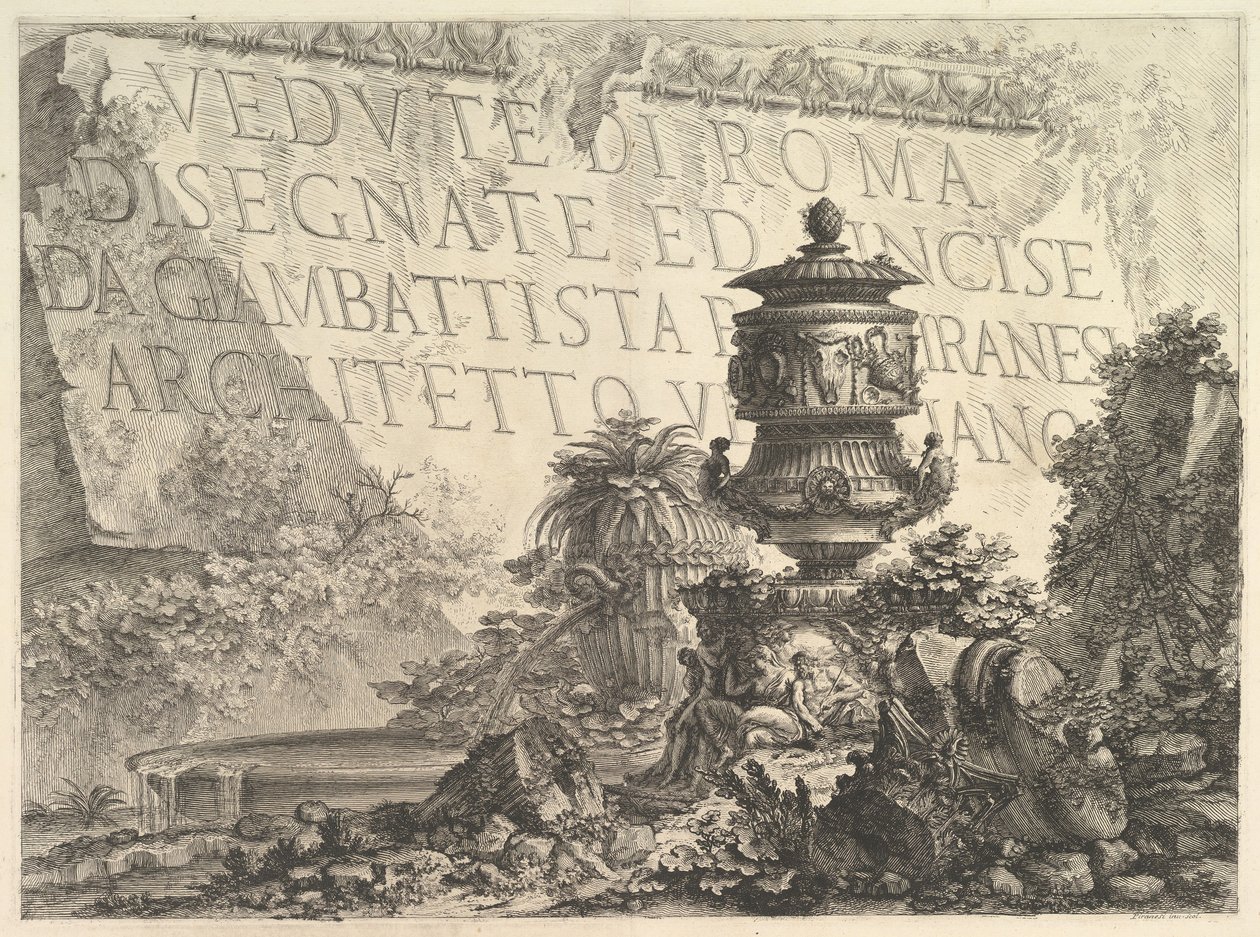 Frontispices titelsida, 1748. av Giovanni Battista Piranesi