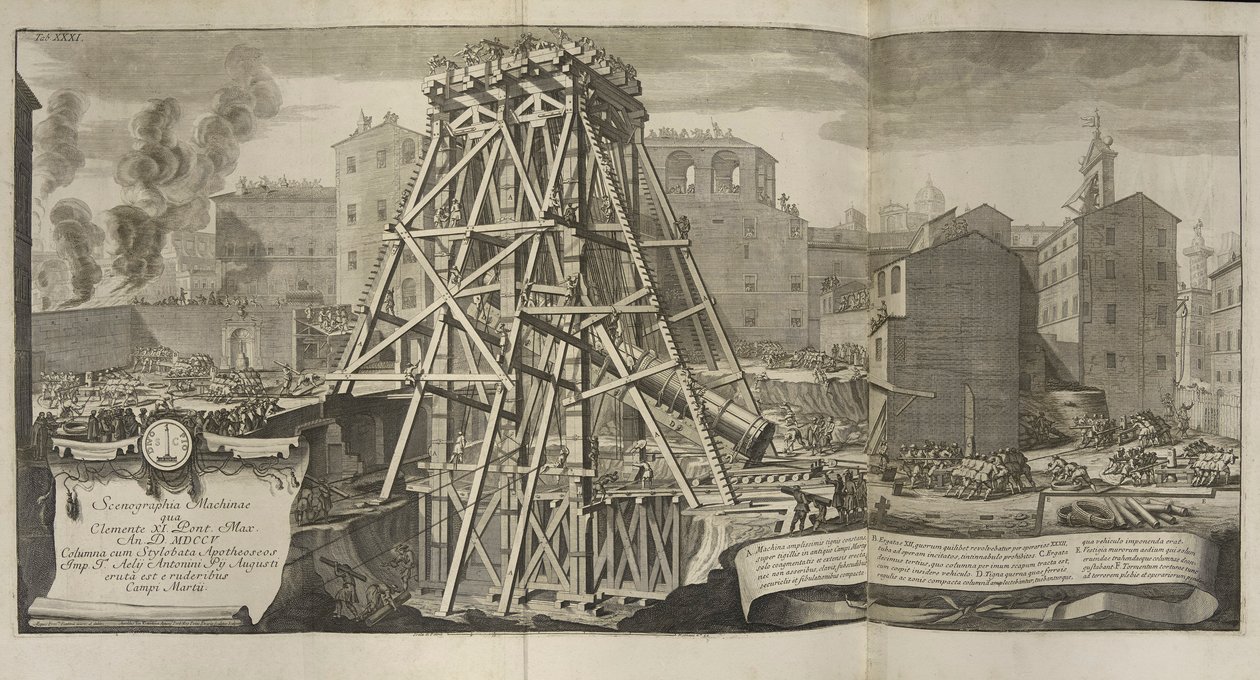 Giovanni Battista Piranesi, stipendiat vid Royal Society of Antiquaries, Campus Martius i det antika Rom av Giovanni Battista Piranesi