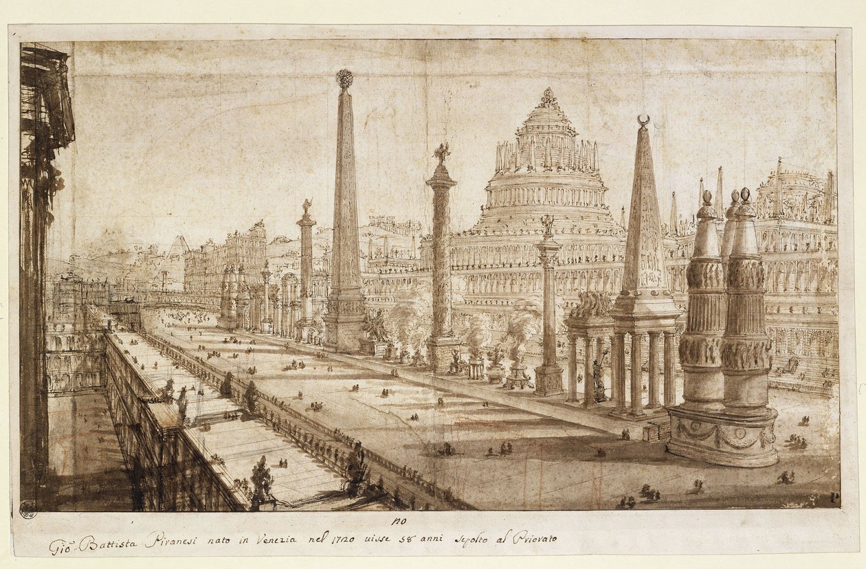 Idealisk rekonstruktion av Circus Maximus av Giovanni Battista Piranesi