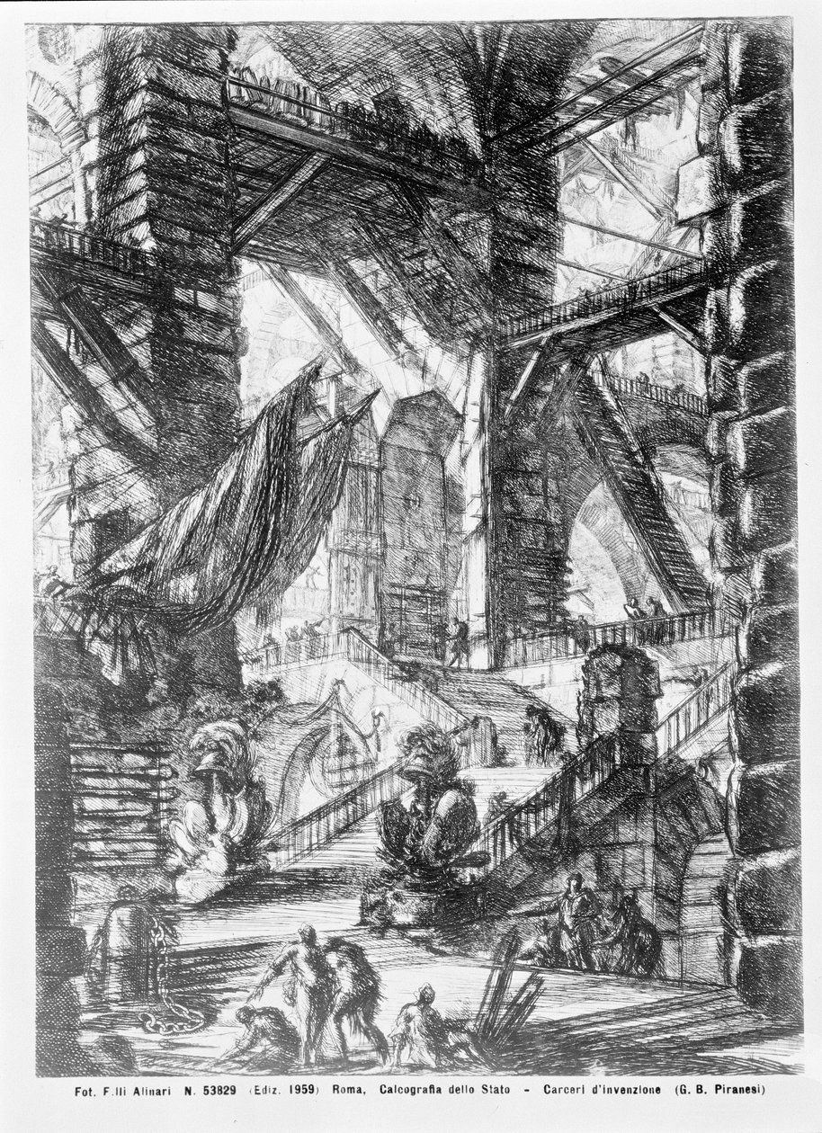Imaginära fängelse av Giovanni Battista Piranesi