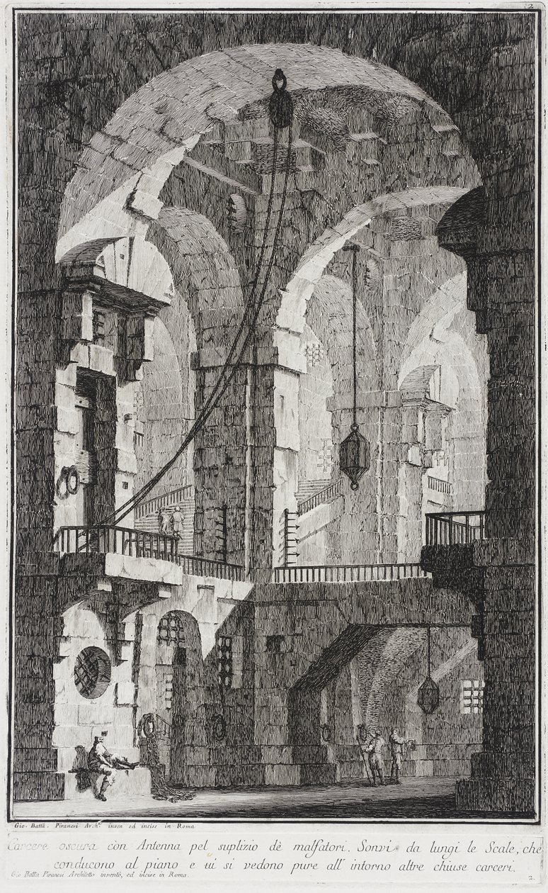 Interiör i ett fängelse av Giovanni Battista Piranesi