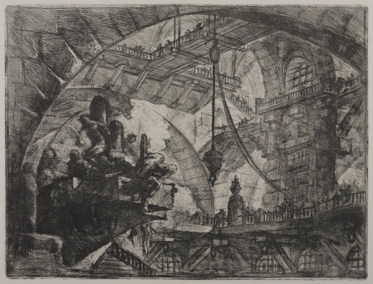 Invenzioni Capric di Carceri; Hind 13, First State of Three, c.1749 (etsning på lagt papper) av Giovanni Battista Piranesi