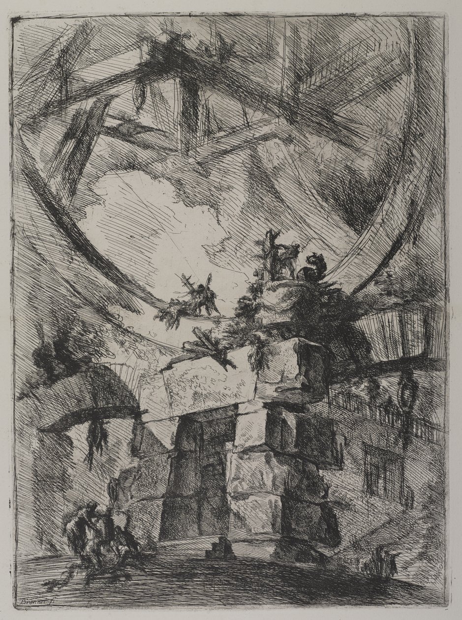 Invenzioni Capric di Carceri, Hind 9, First State of Three, c.1749 (etsning på lagt papper) av Giovanni Battista Piranesi