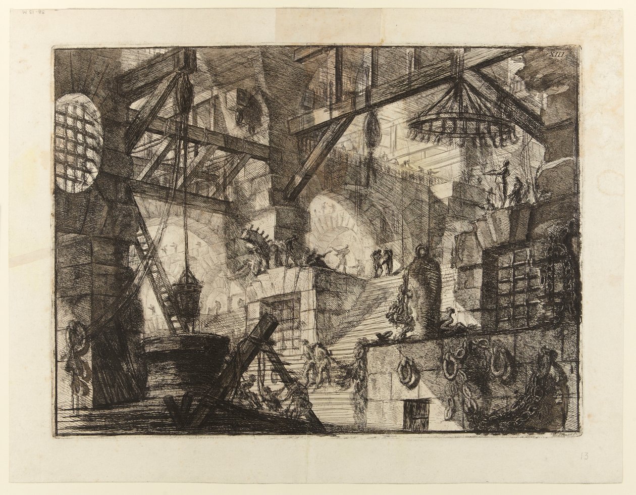 Uppfinningarnas fängelser, plansch XIII: Brunnen av Giovanni Battista Piranesi