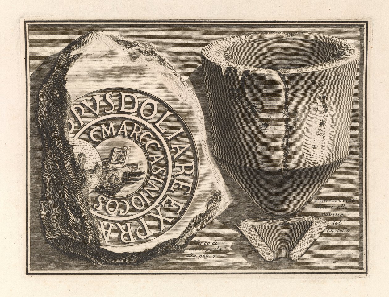 Ruinerna av slottet av Giovanni Battista Piranesi