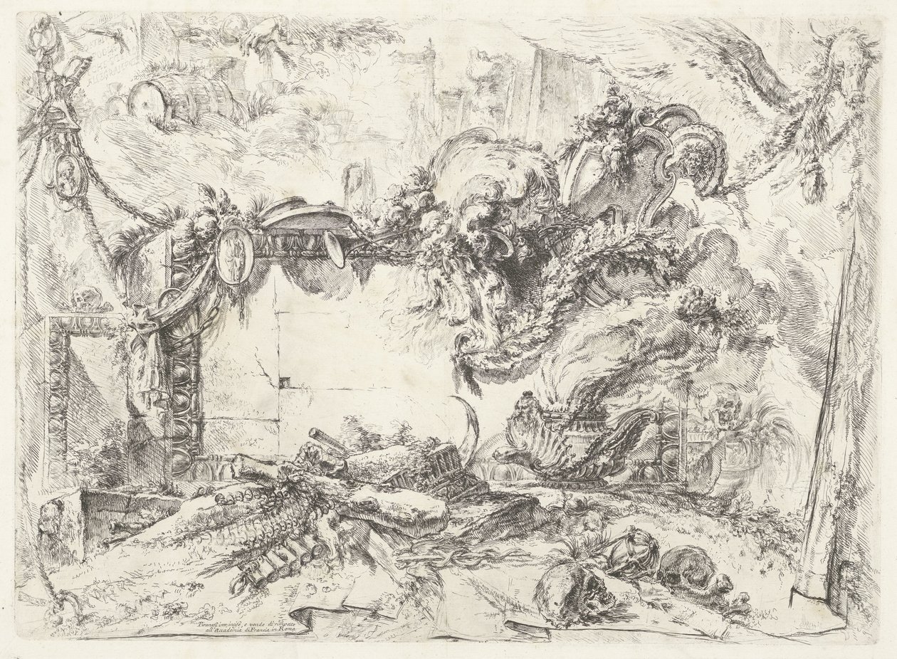 Monumenteel tablett Dekorativa infall (tidigare serietitel) Grotesker (serietitel) av Giovanni Battista Piranesi
