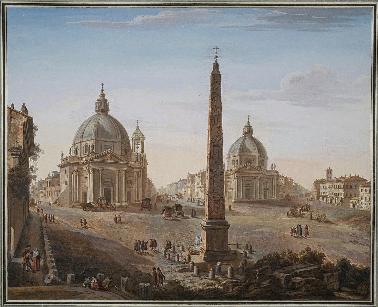 Piazza del Popolo, Rom av Giovanni Battista Piranesi