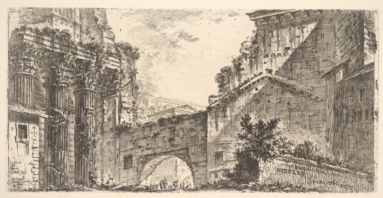 Platta 15: Augustus Forum Augustus Forum av Augustus, ca. 1748. av Giovanni Battista Piranesi