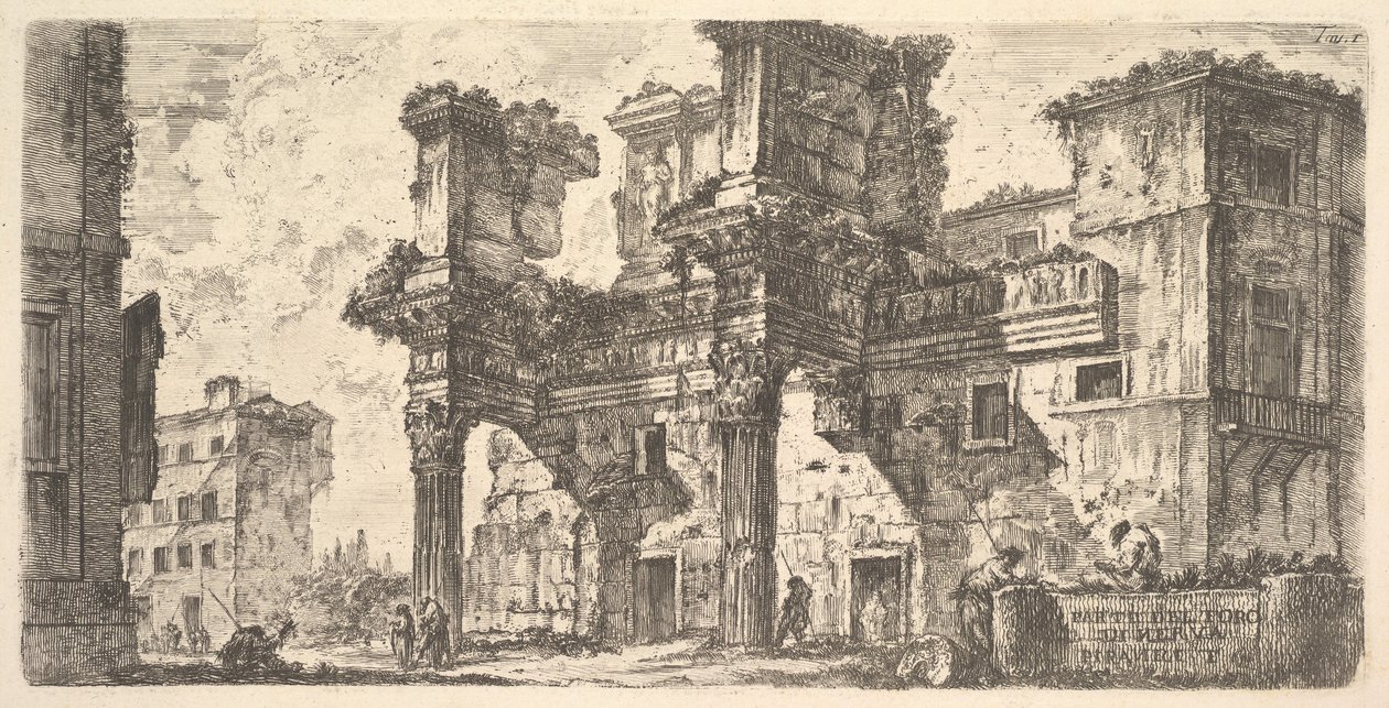 Platta 1: Del av Forum of Nerva Del av Forum of Nerva, ca. 1748. av Giovanni Battista Piranesi