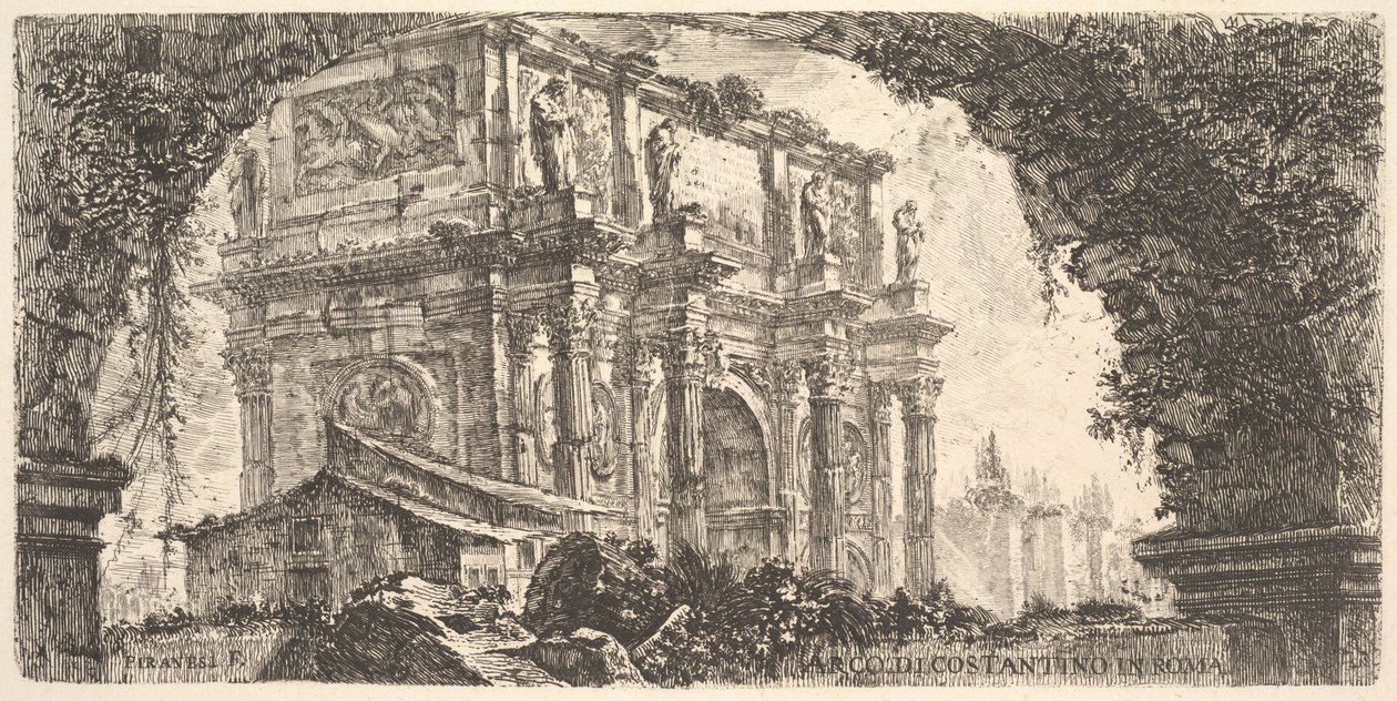 Plansch 9: Konstantinbågen i Rom, ur "Antichità Romane de