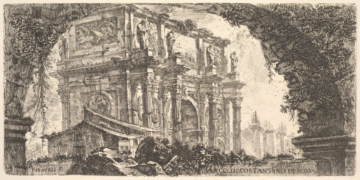 Skylt 9: Konstantins båge i Rom Konstantins båge i Rom, ca. 1748. av Giovanni Battista Piranesi