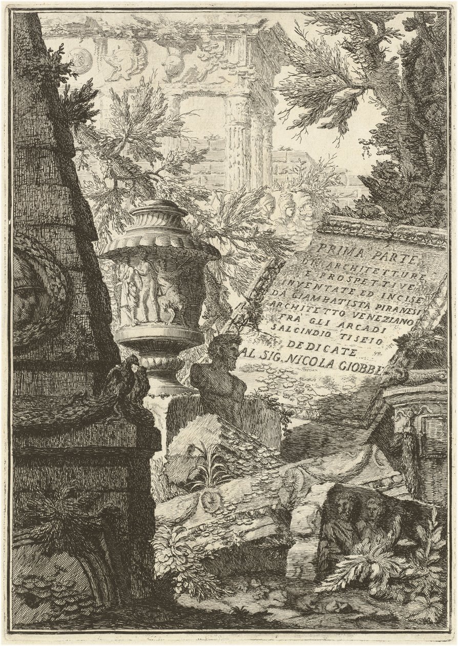 Första delen av Architectures, and Perspectives (första upplagan, tredje nummer) av Giovanni Battista Piranesi