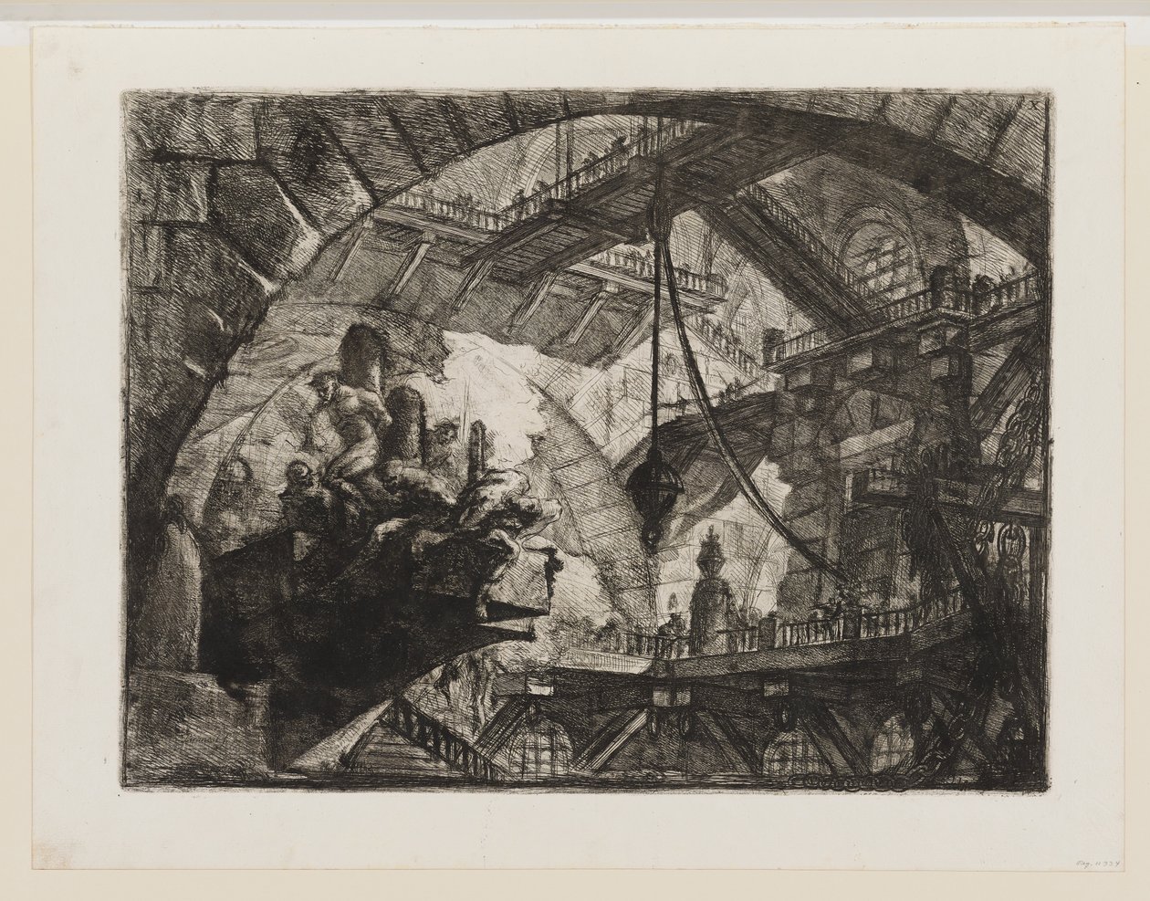 Fångar på en utskjutande plattform av Giovanni Battista Piranesi