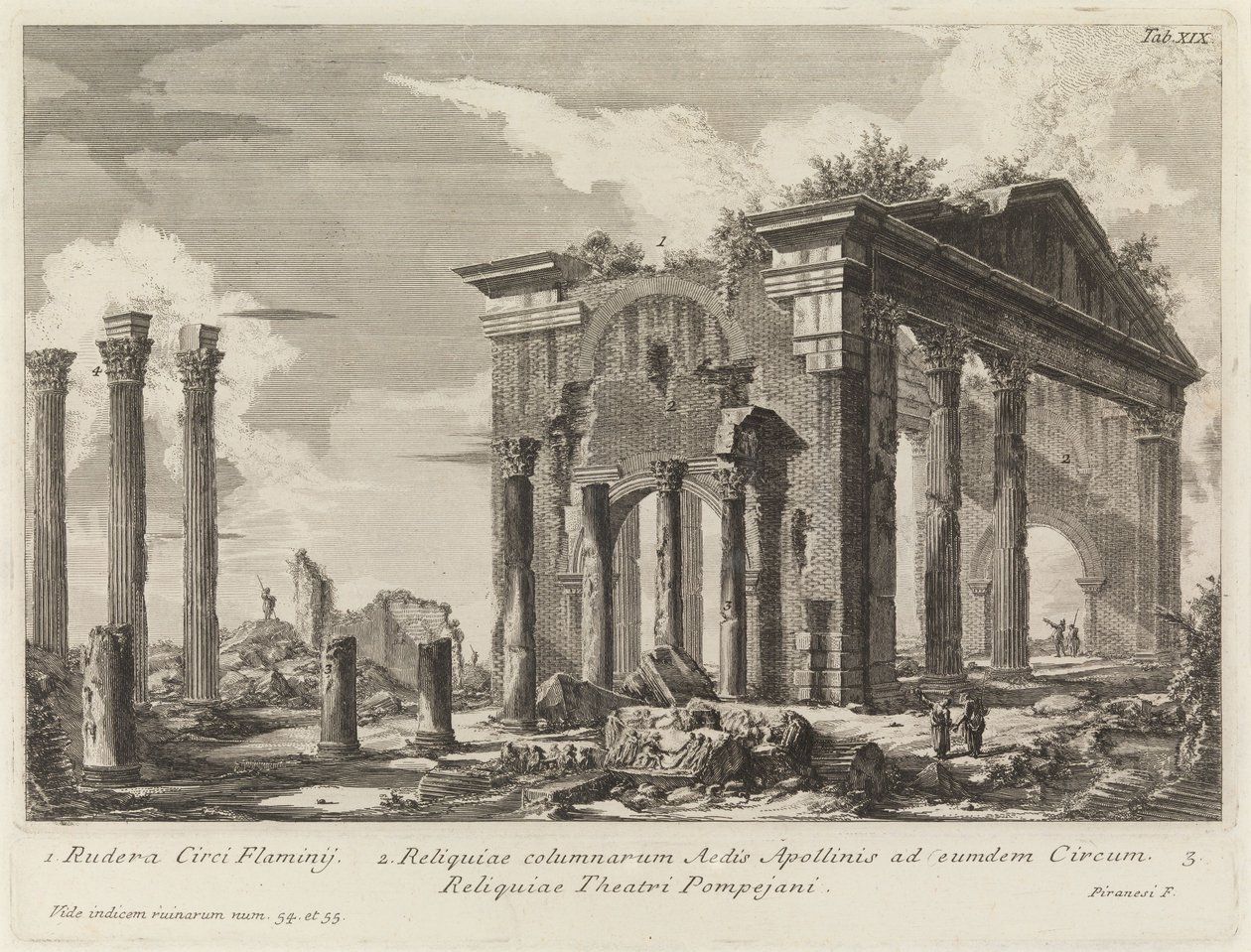 Ruinerna av Octavias portik av Giovanni Battista Piranesi