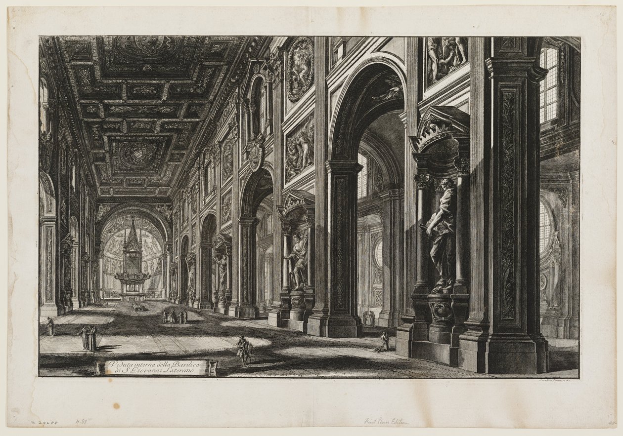 S. Giovanni Laterno, interiör av Giovanni Battista Piranesi