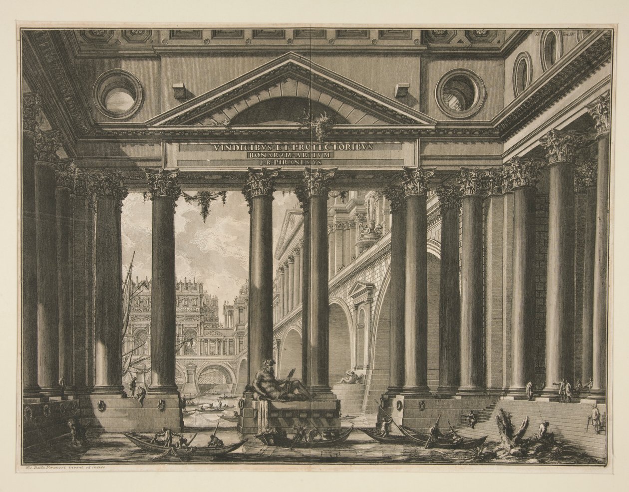 Andra frontispice av volym IV av Le Antichita? Romane av Giovanni Battista Piranesi