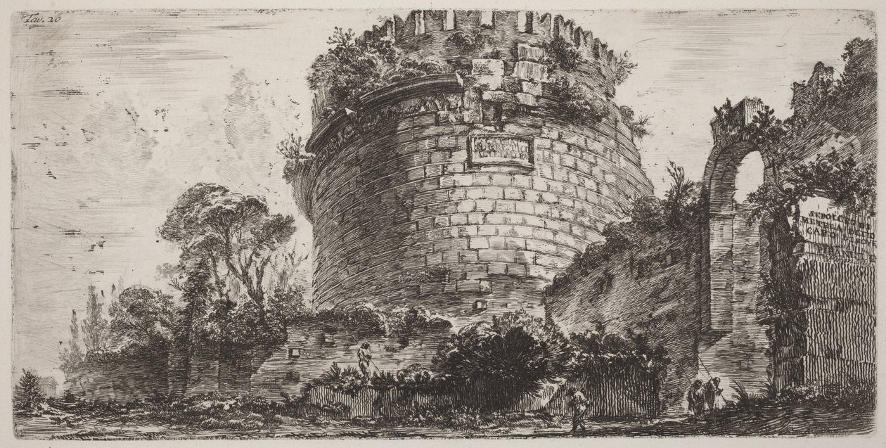 Metellas gravmonument, kallat Capo di Bove av Giovanni Battista Piranesi