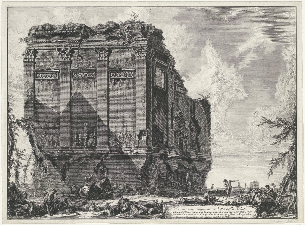 Tempel van Salus i Rom Forntida tempel allmänt känt som della Salute på Via d