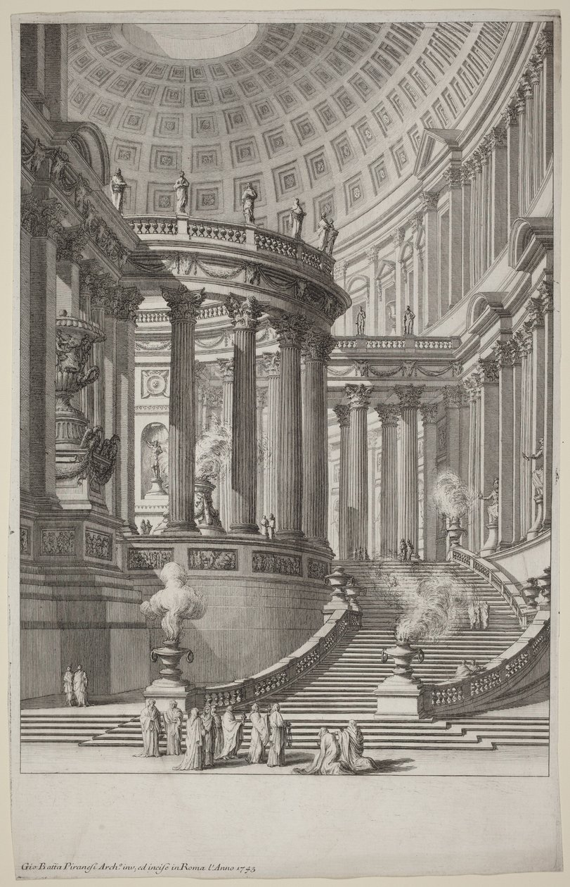 Antikt tempel av Giovanni Battista Piranesi