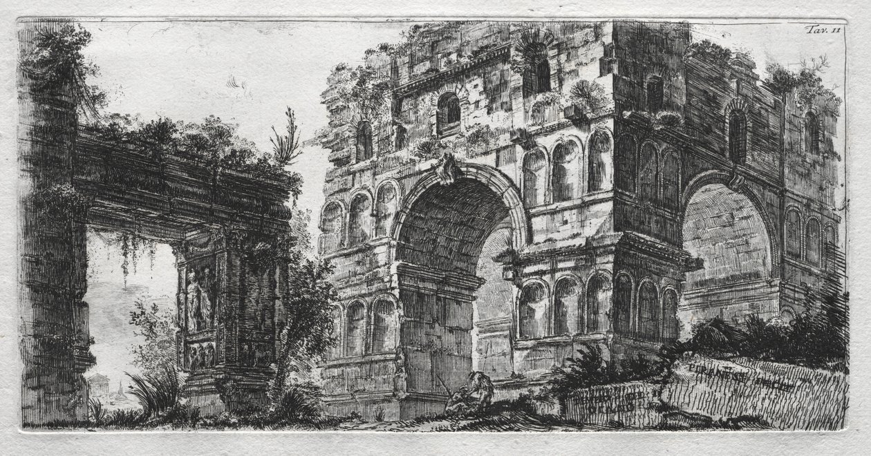 Dianas tempel. av Giovanni-Battista Piranesi