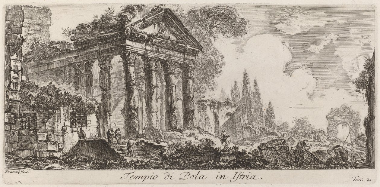 Pula tempel i Istrien av Giovanni Battista Piranesi