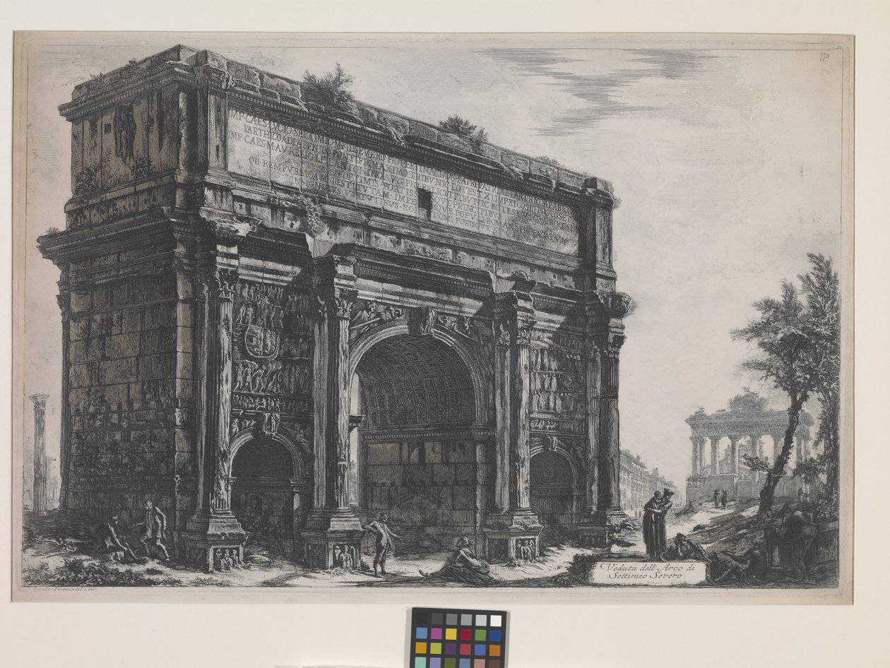 Septimus Severus båge (etsning) av Giovanni Battista Piranesi