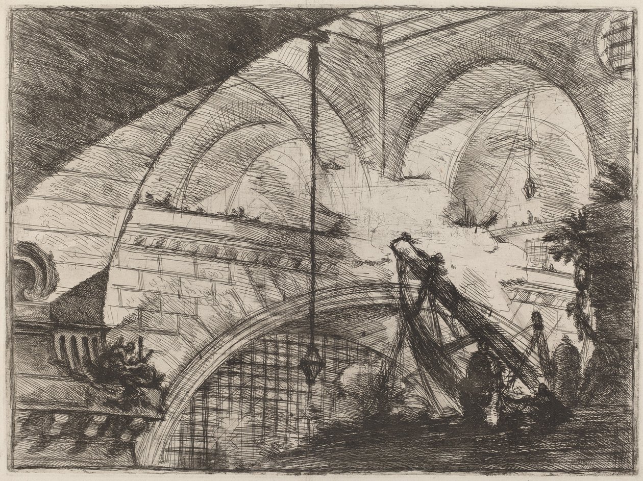 Bågen med en skalprydnad av Giovanni Battista Piranesi