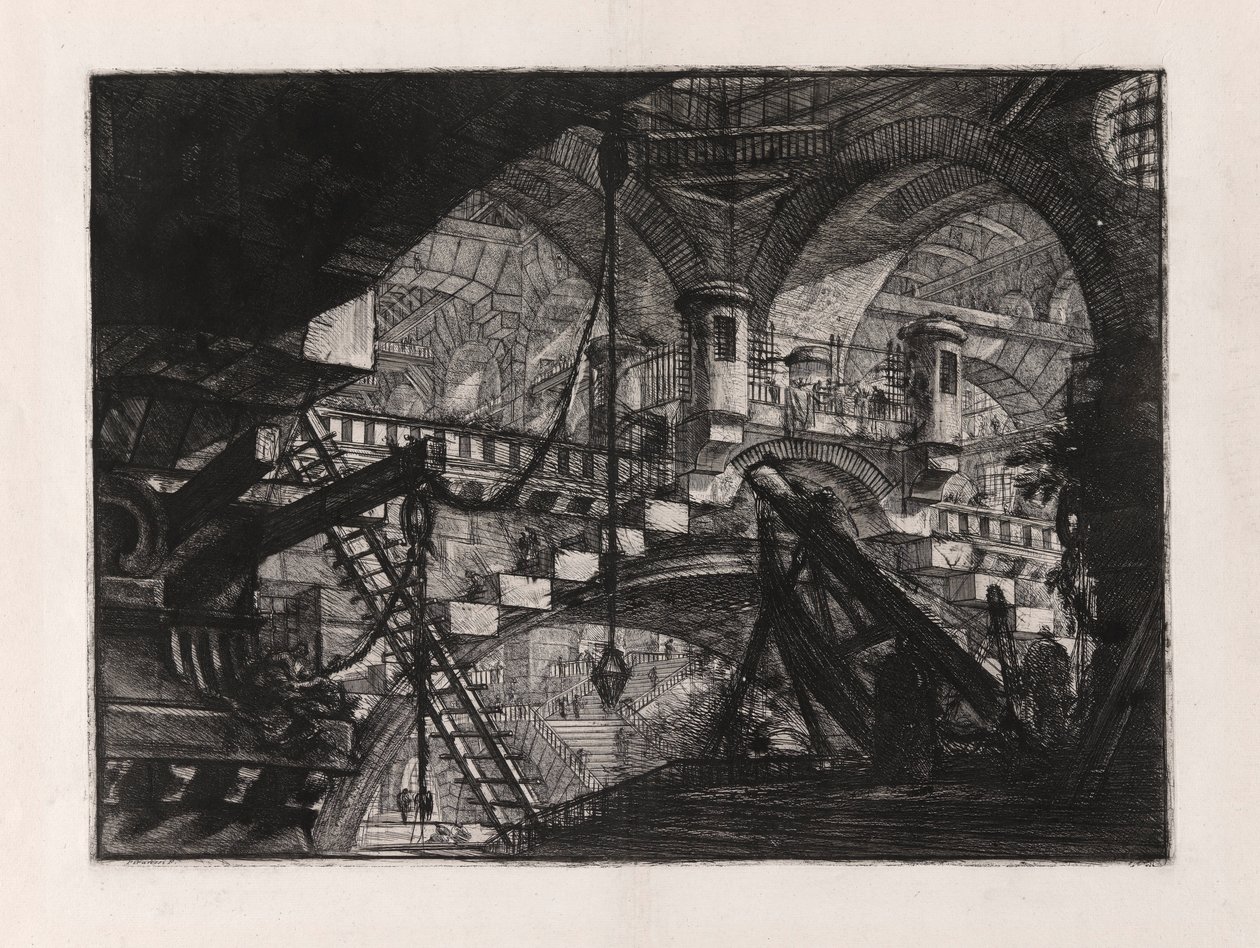 The Arch with a Shell Ornament, skylt 11 från Carceri d av Giovanni Battista Piranesi