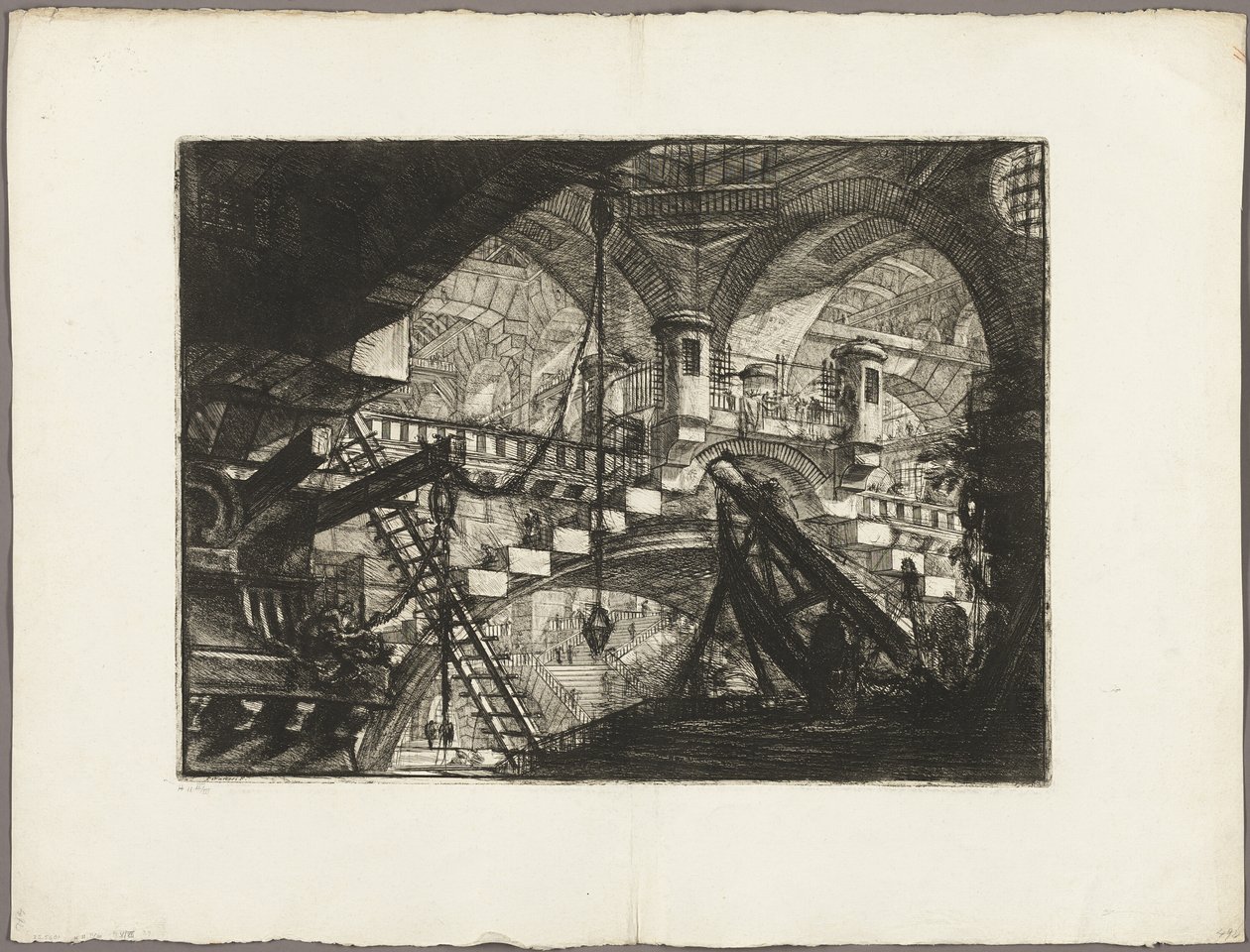 The Arch with a Shell Ornament, skylt 11 från Imaginary Prisons av Giovanni Battista Piranesi