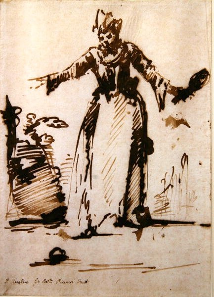 The Cavalier (penna och bläck på papper) av Giovanni Battista Piranesi