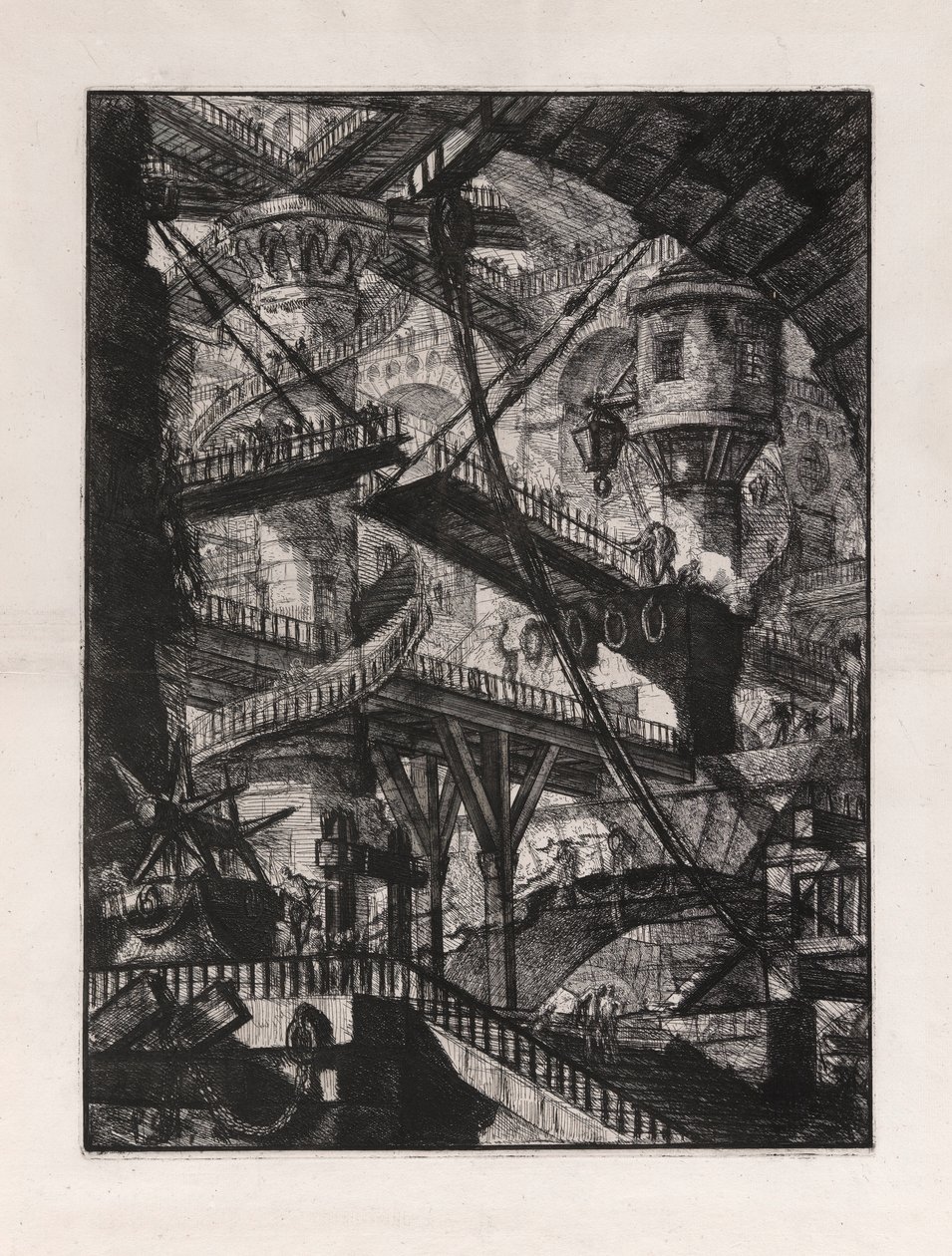 Drawbridge, skylt 7 från Carceri d av Giovanni Battista Piranesi