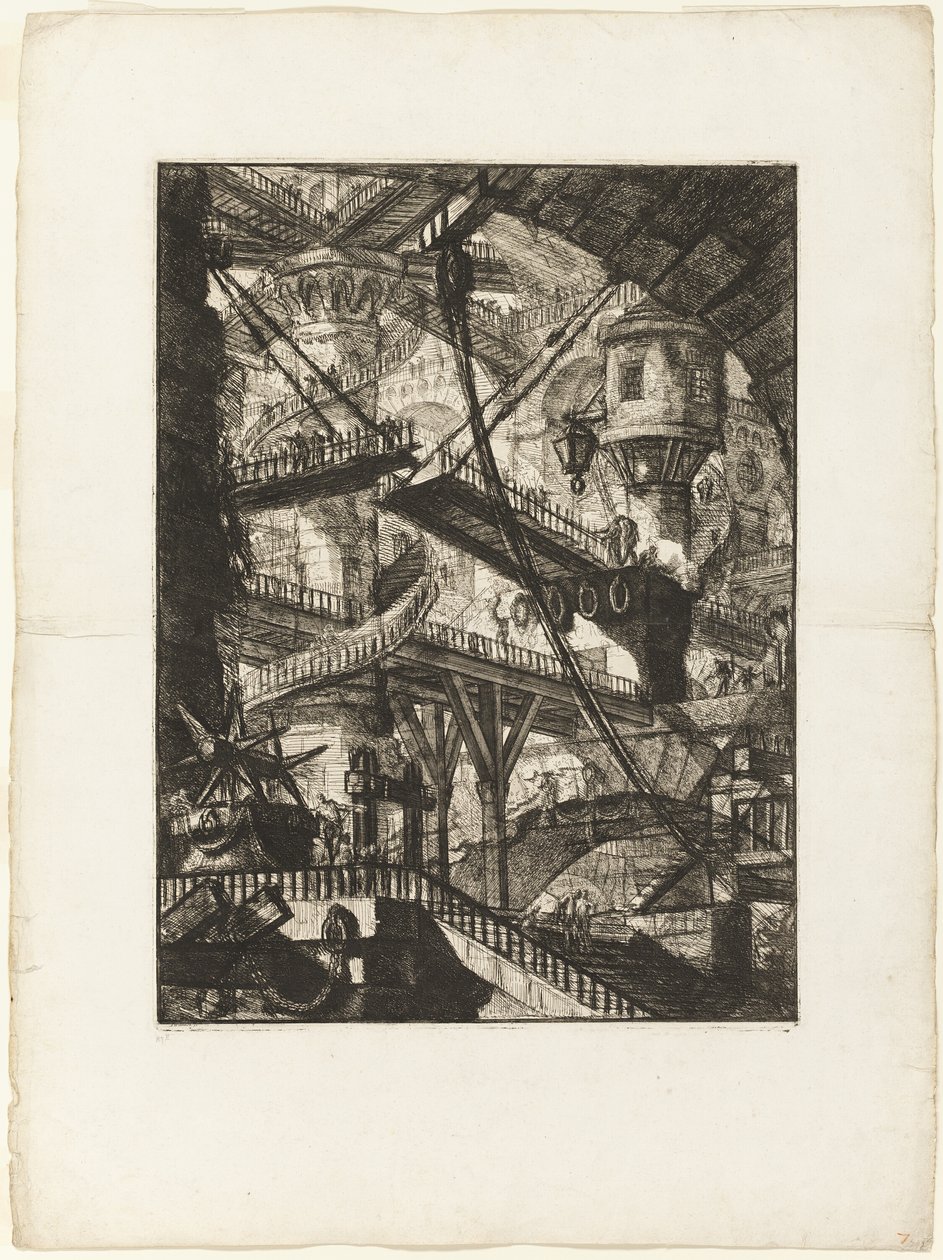 Drawbridge, skylt 7 från Imaginary Prisons av Giovanni Battista Piranesi