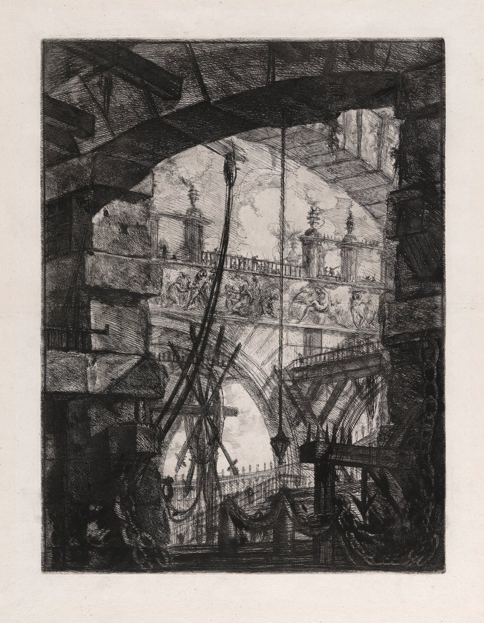The Grand Piazza, tallrik 4 från Carceri d av Giovanni Battista Piranesi