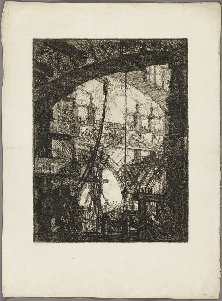 The Grand Piazza, skylt 4 från Imaginary Prisons av Giovanni Battista Piranesi