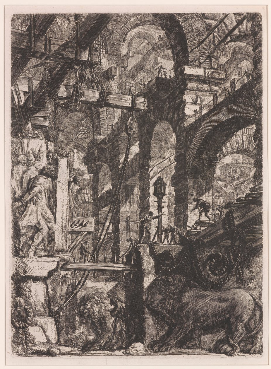 The Lion Bas-reliefer av Giovanni Battista Piranesi