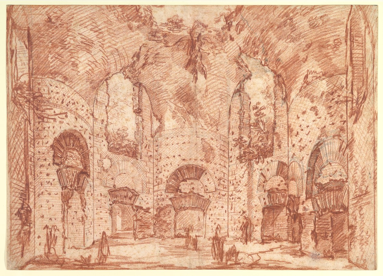 Det åttkantiga rummet i de små baden i Hadrianus villa (Tivoli) av Giovanni Battista Piranesi