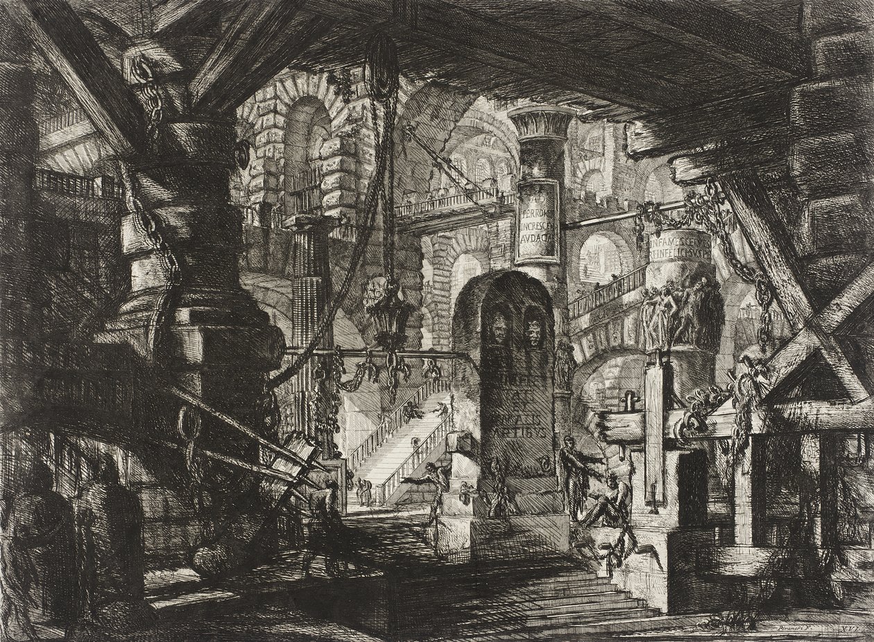 Kajen med kedjor av Giovanni Battista Piranesi