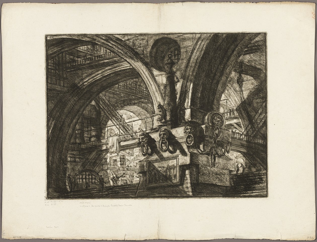 Piren med en lampa, skylt 15 från Imaginary Prisons av Giovanni Battista Piranesi