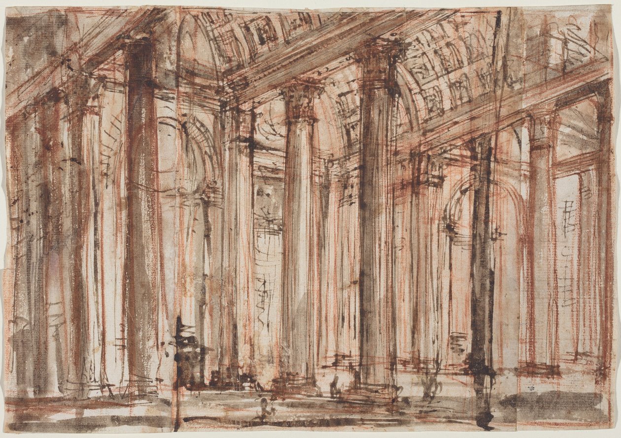 Pantheons portik av Giovanni Battista Piranesi