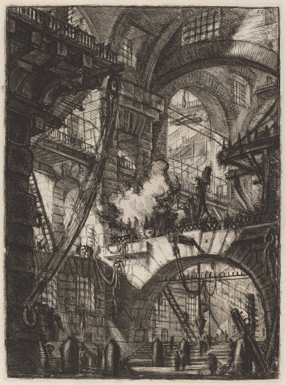 Den rökande elden av Giovanni Battista Piranesi