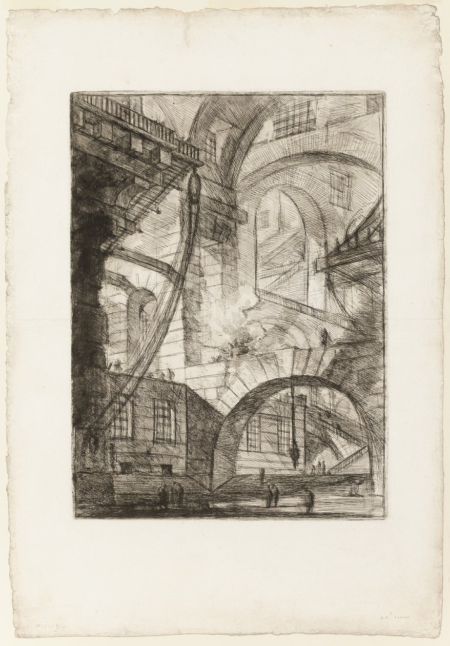 The Smoking Fire, skylt 6 från Imaginary Prisons av Giovanni Battista Piranesi