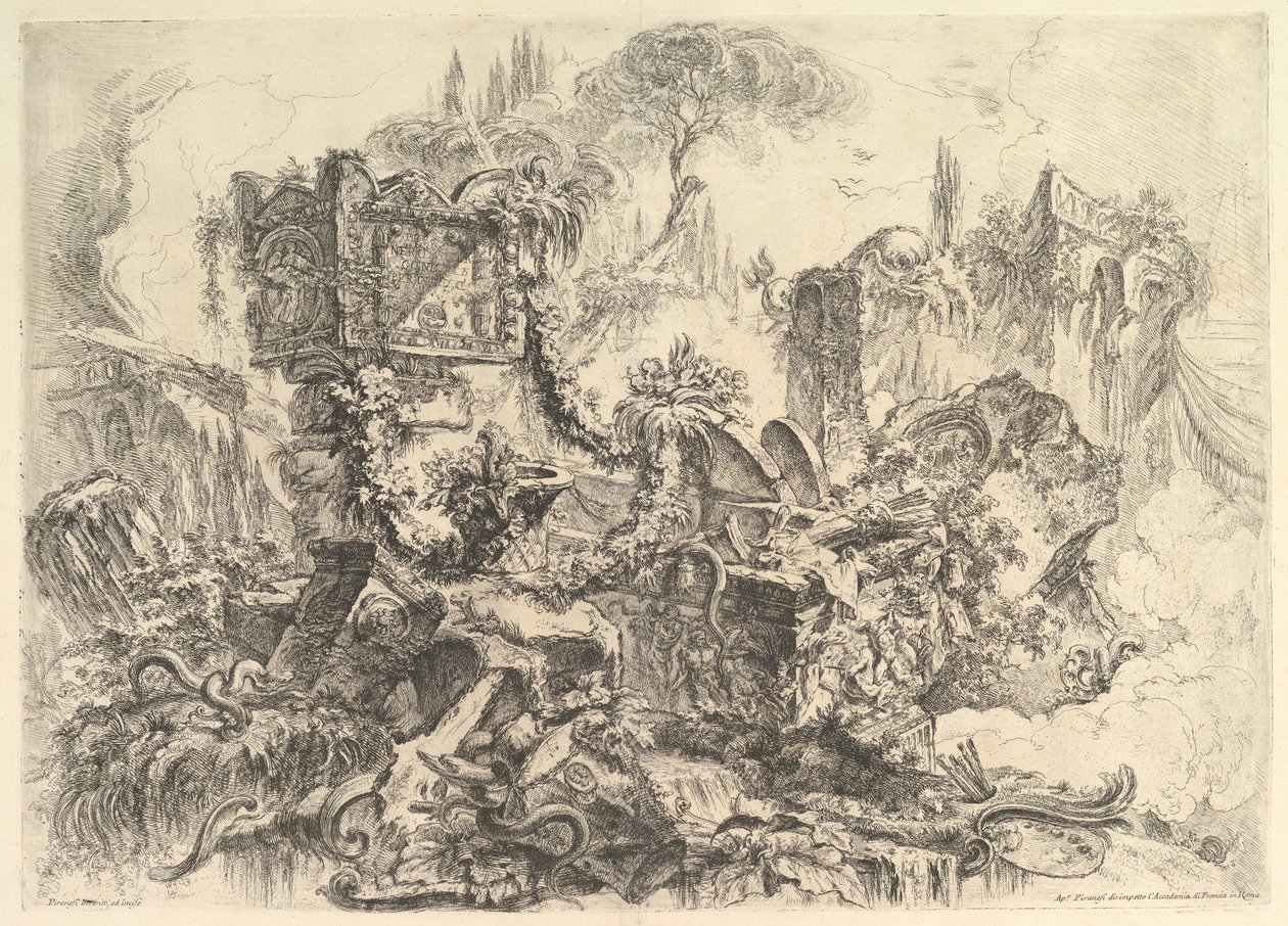 Neros grav, från Grotteschi Grotesques, ca. 1748. av Giovanni-Battista Piranesi