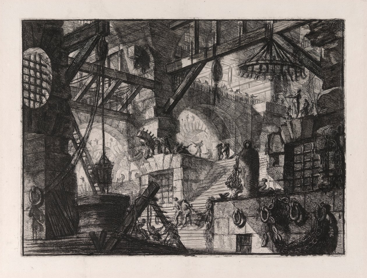 The Well, tallrik 13 från Carceri d av Giovanni Battista Piranesi
