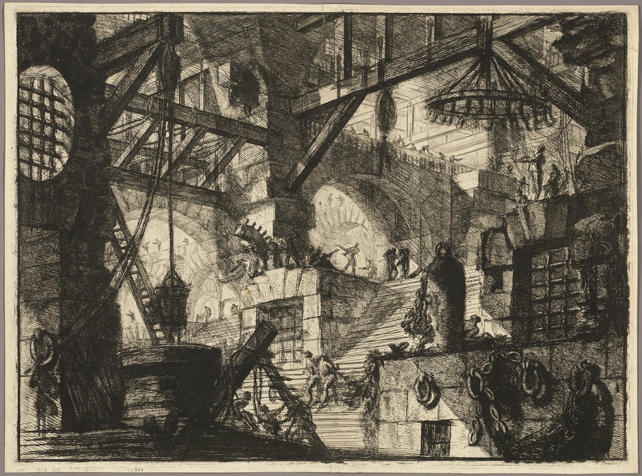 The Well, skylt 13 från Imaginary Prisons av Giovanni Battista Piranesi