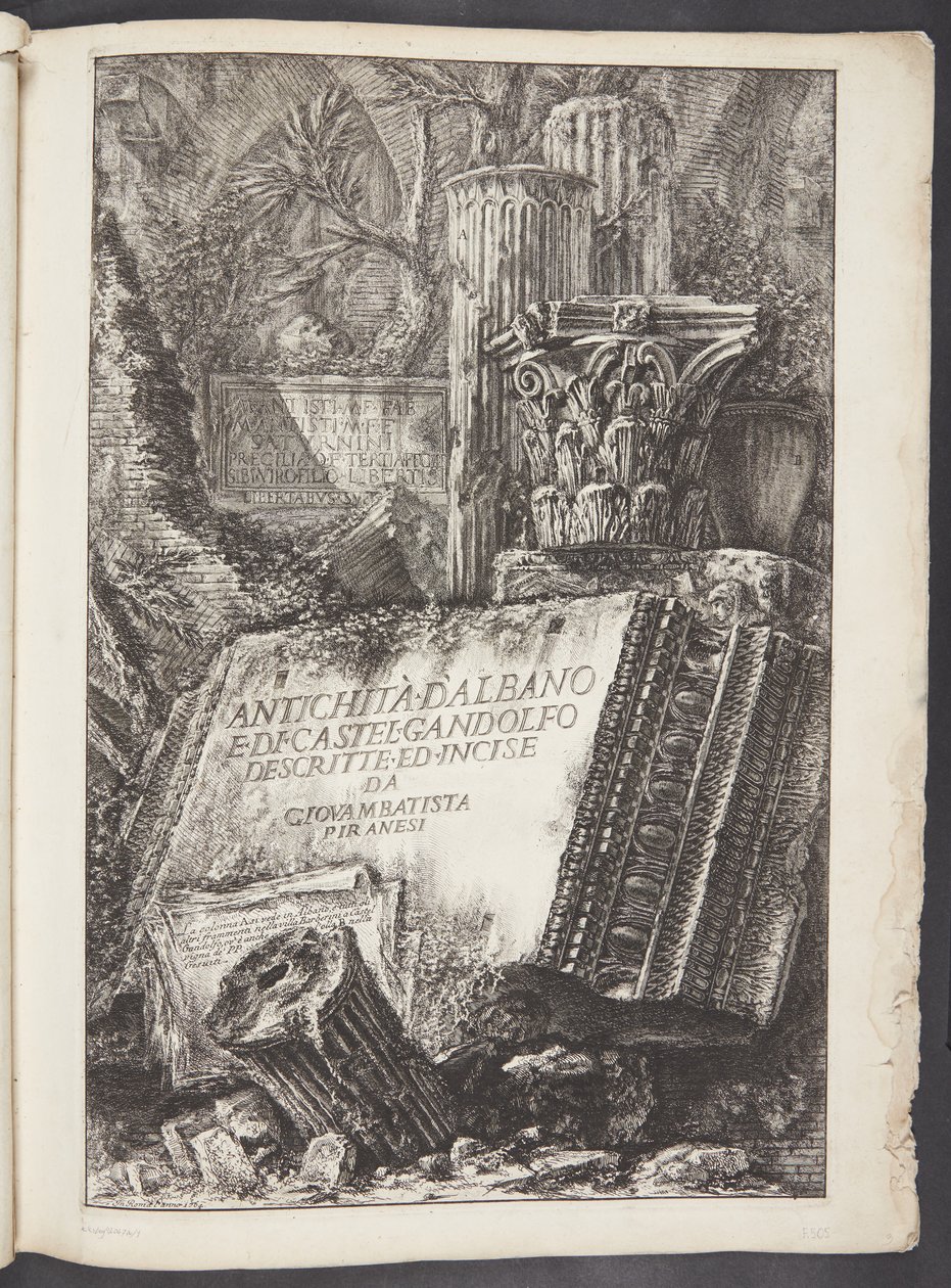 Titelsida av Giovanni Battista Piranesi