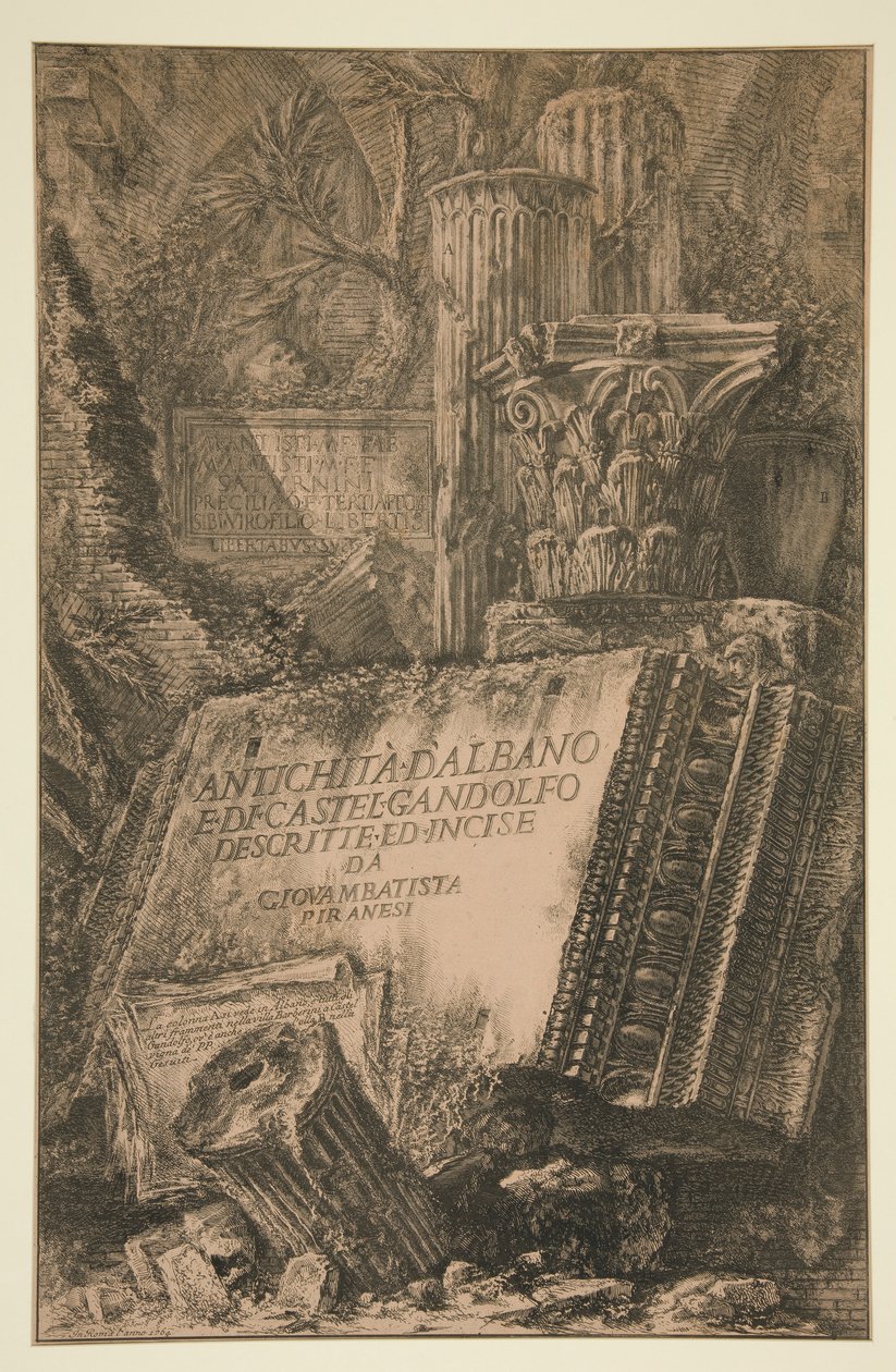 Titelsida: Antichit? d av Giovanni Battista Piranesi
